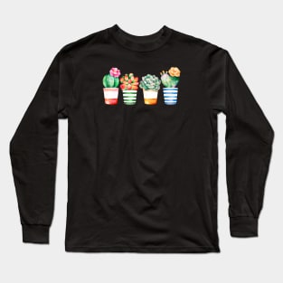 Succulents in pots Long Sleeve T-Shirt